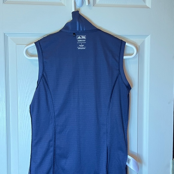 Adidas Climacool Dark Blue Golf Shirt sz Small Geometric Pattern Excellent Cond - Picture 9 of 12